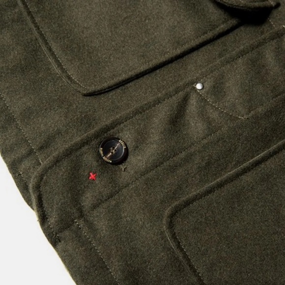 Apolis Wool Chore Coat Jacket Olive Green XS small Unisex Men’s Women’s sold out - Picture 4 of 5